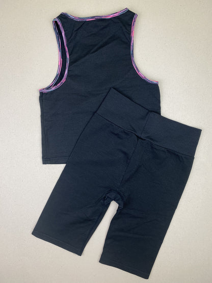 Set t-shirt senza manica e pantaloncino