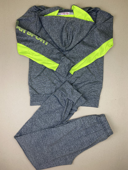 Set felpa con zip e cappuccio e pantalone