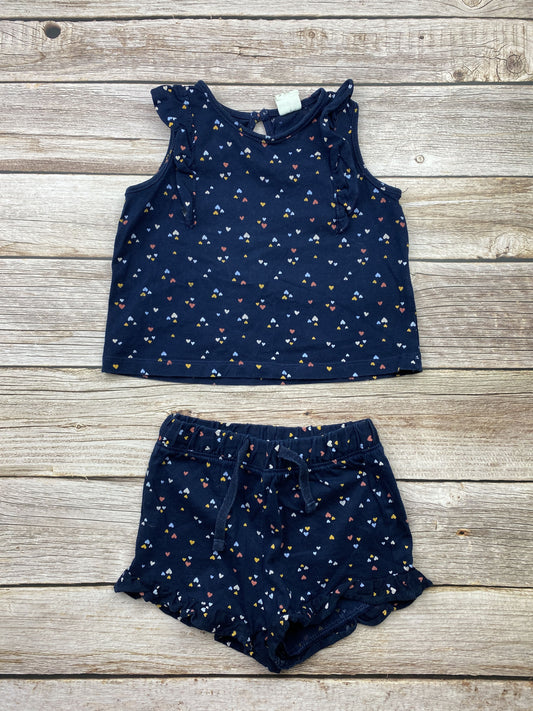 Set t-shirt senza manica e pantaloncino