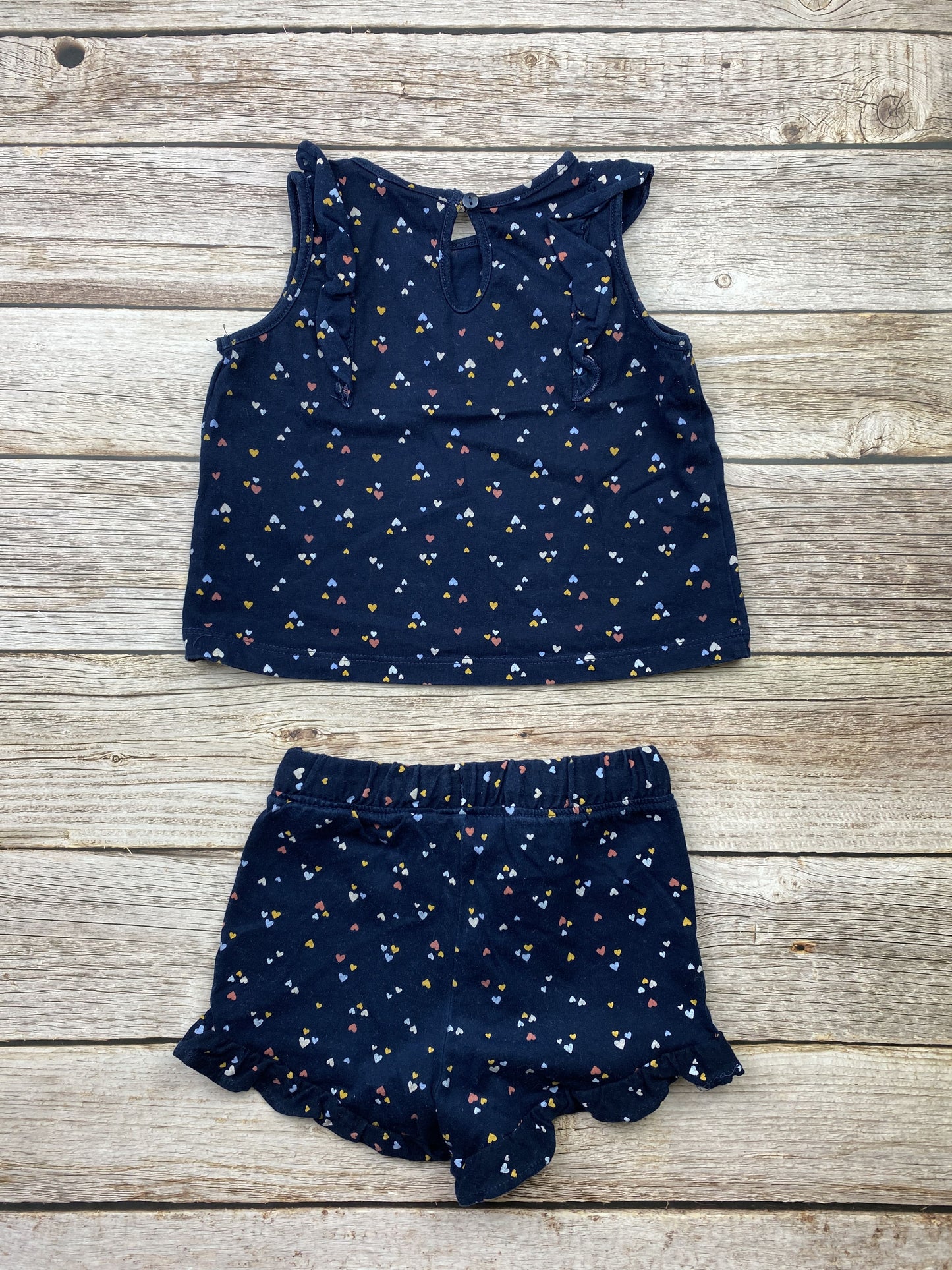 Set t-shirt senza manica e pantaloncino
