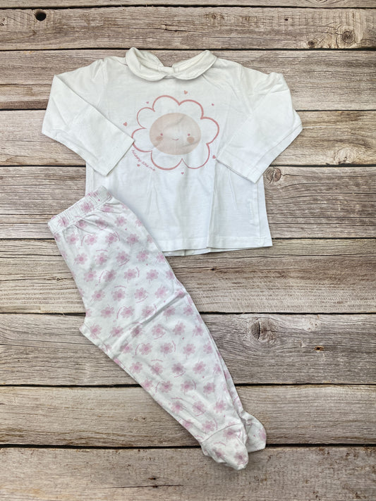 Set t-shirt manica lunga e pantalone con piedini