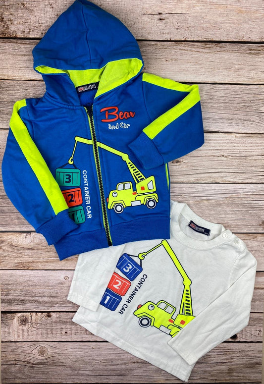 Set felpa e t-shirt manica lunga