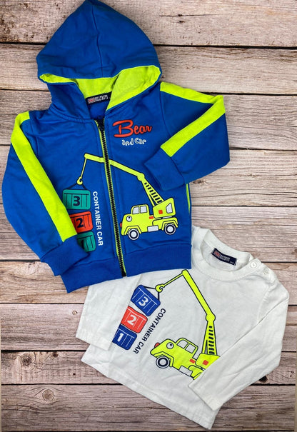 Set felpa e t-shirt manica lunga