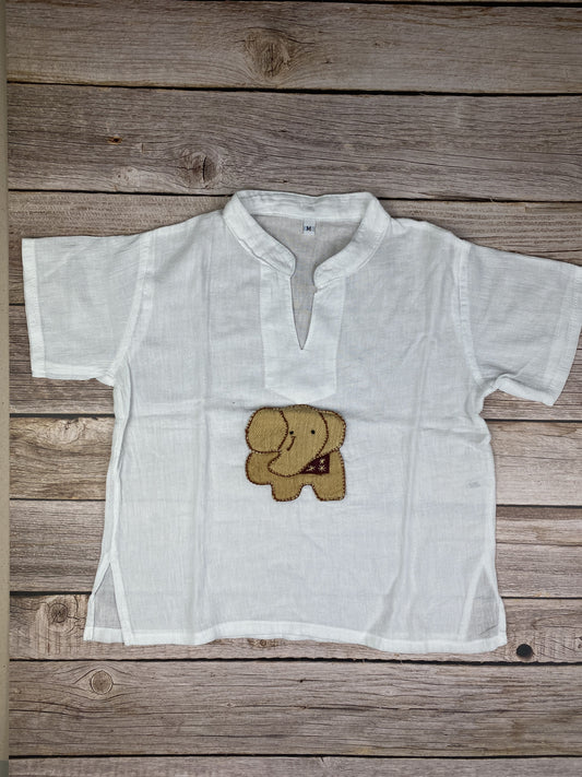 Camicia manica corta in lino