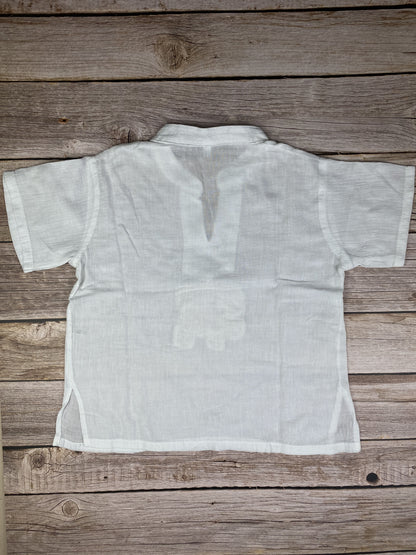 Camicia manica corta in lino