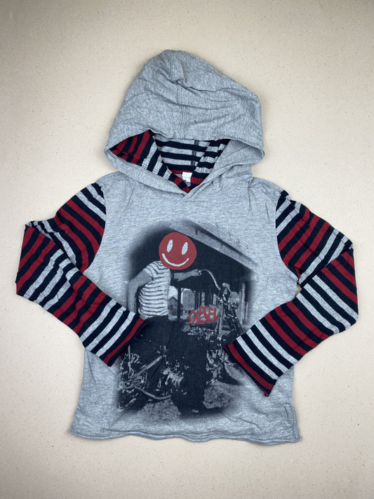 T-shirt manica lunga con cappuccio