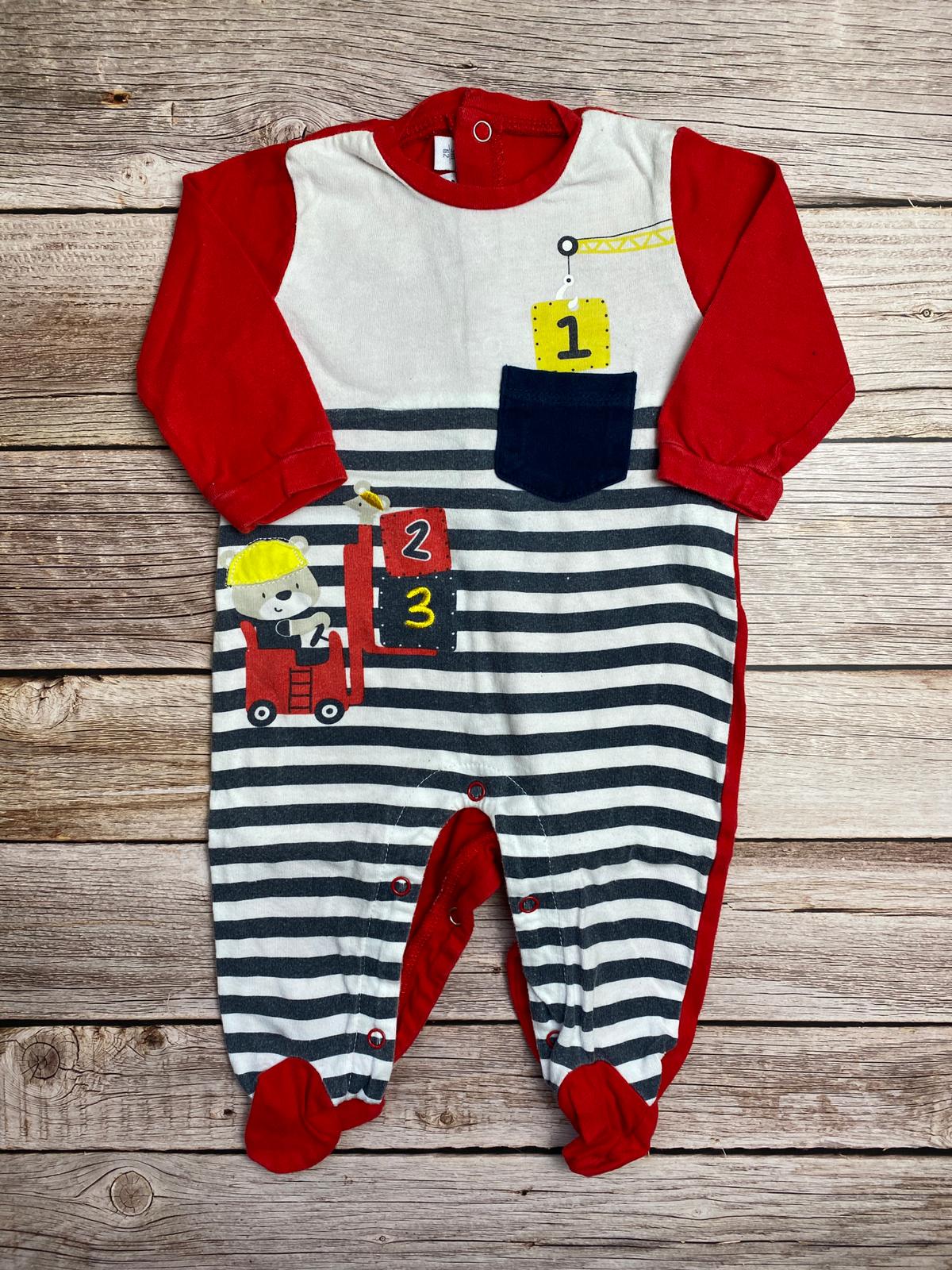 Tutina con piedini in cotone jersey