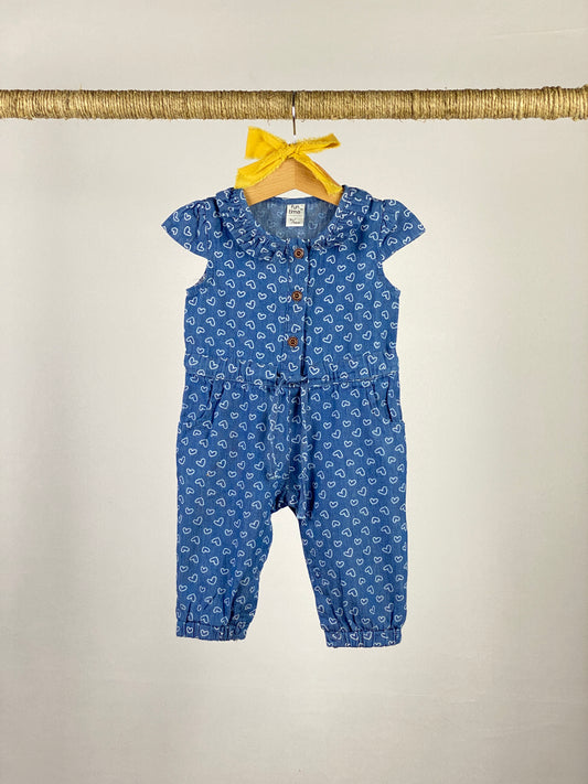Tuta intera in jeans leggero
