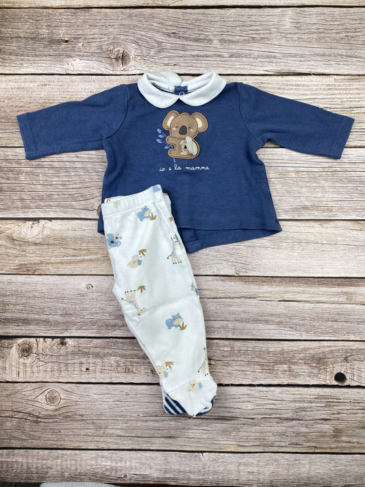 Tutina spezzata con piedini