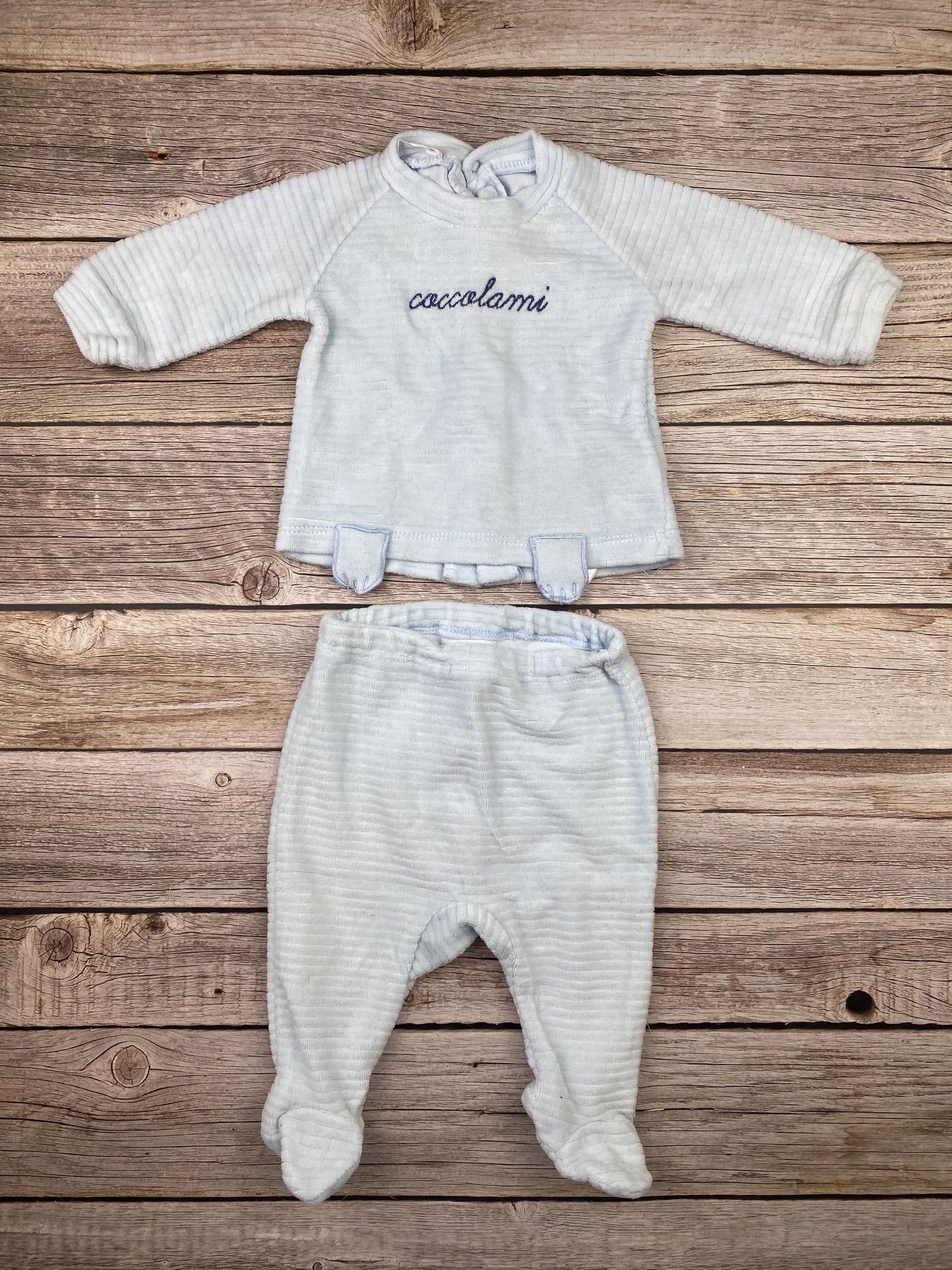 Tutina spezzata con piedini