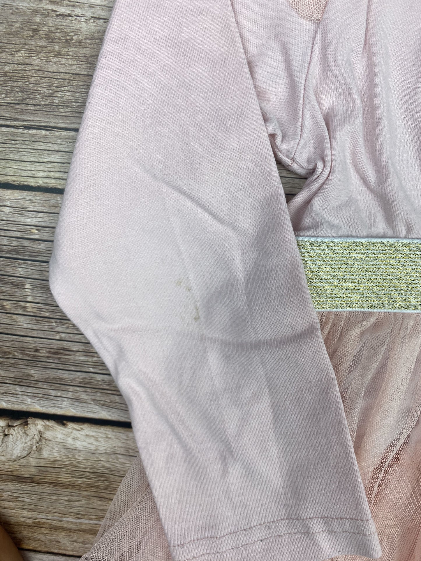 Vestito manica lunga con gonna in tulle