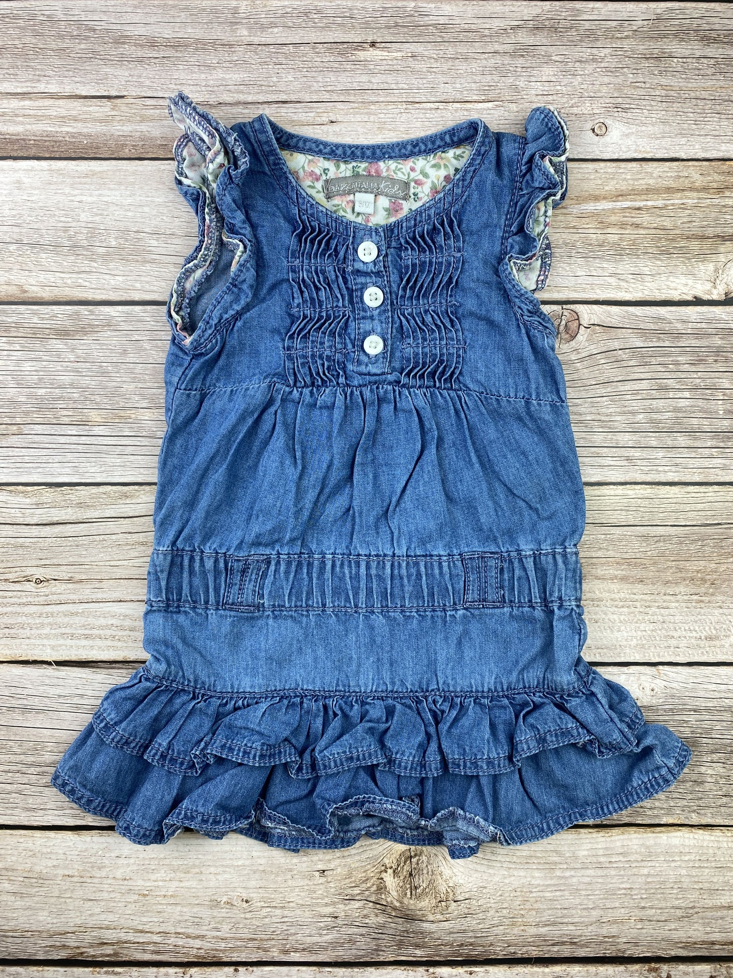 Vestito senza manica in jeans