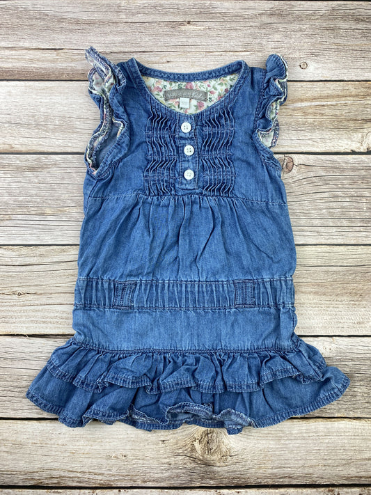 Vestito senza manica in jeans