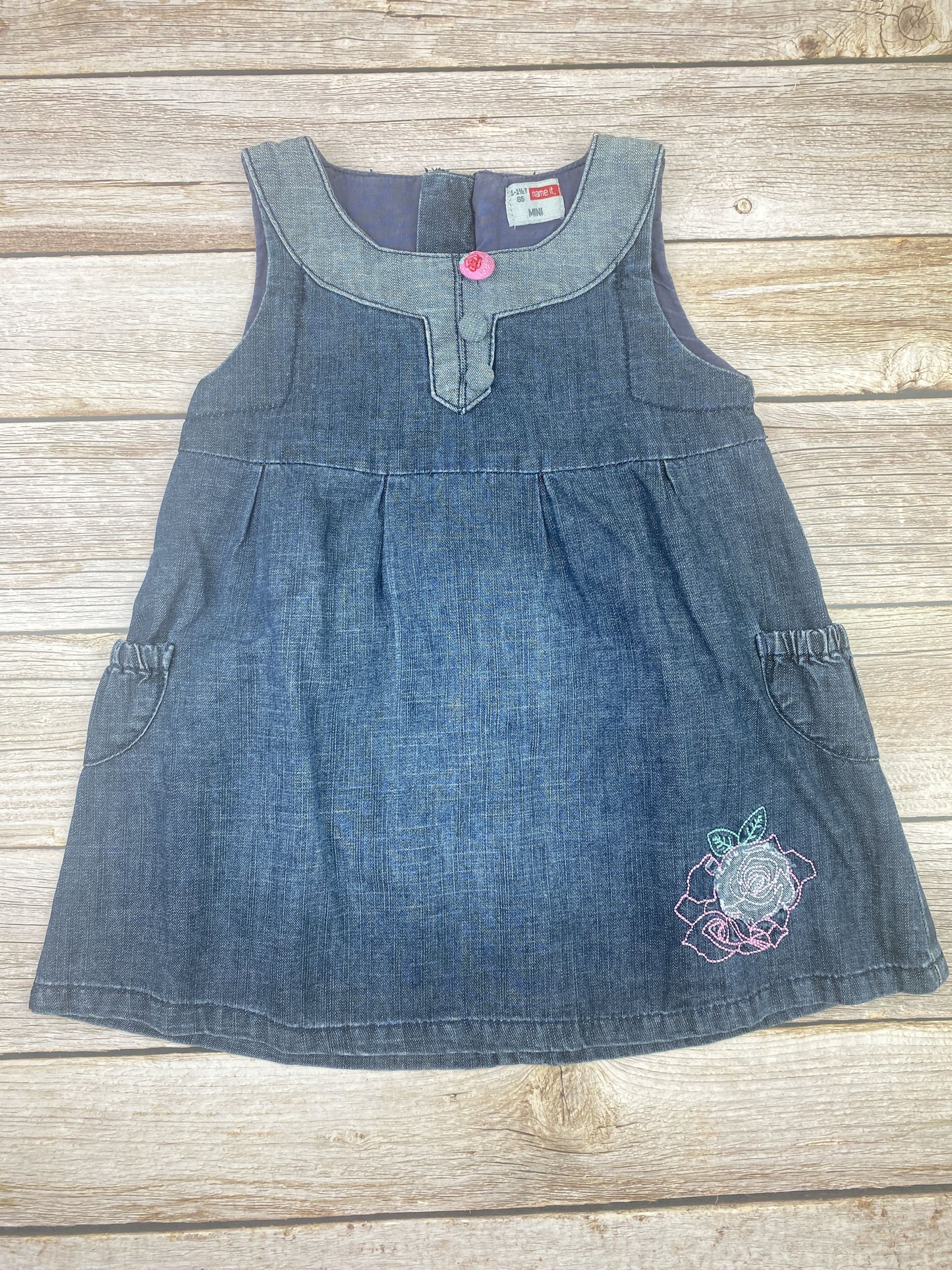 Vestito senza manica in jeans