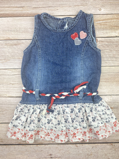 Vestito senza manica in jeans
