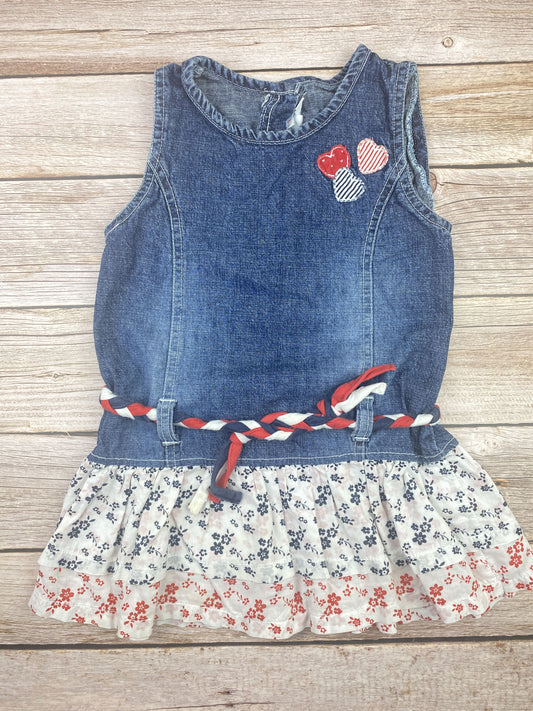 Vestito senza manica in jeans