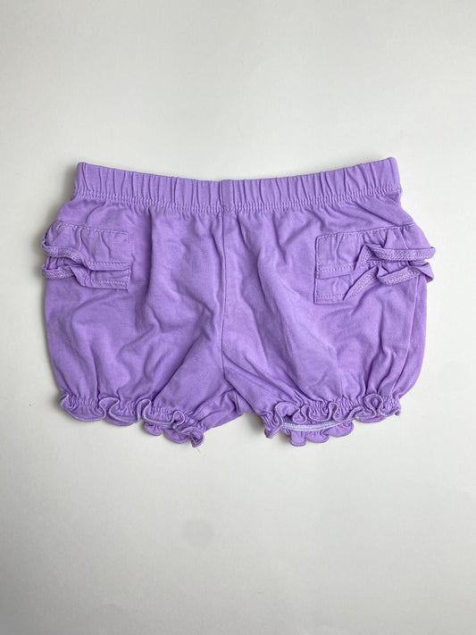 Pantaloncini Bambina Viola con Volant