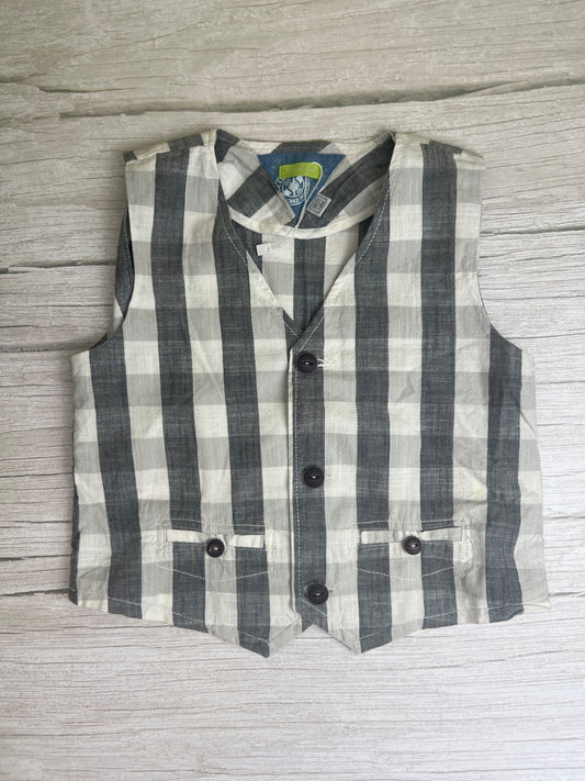 Gilet a Quadri Bianco e Nero per Bambino