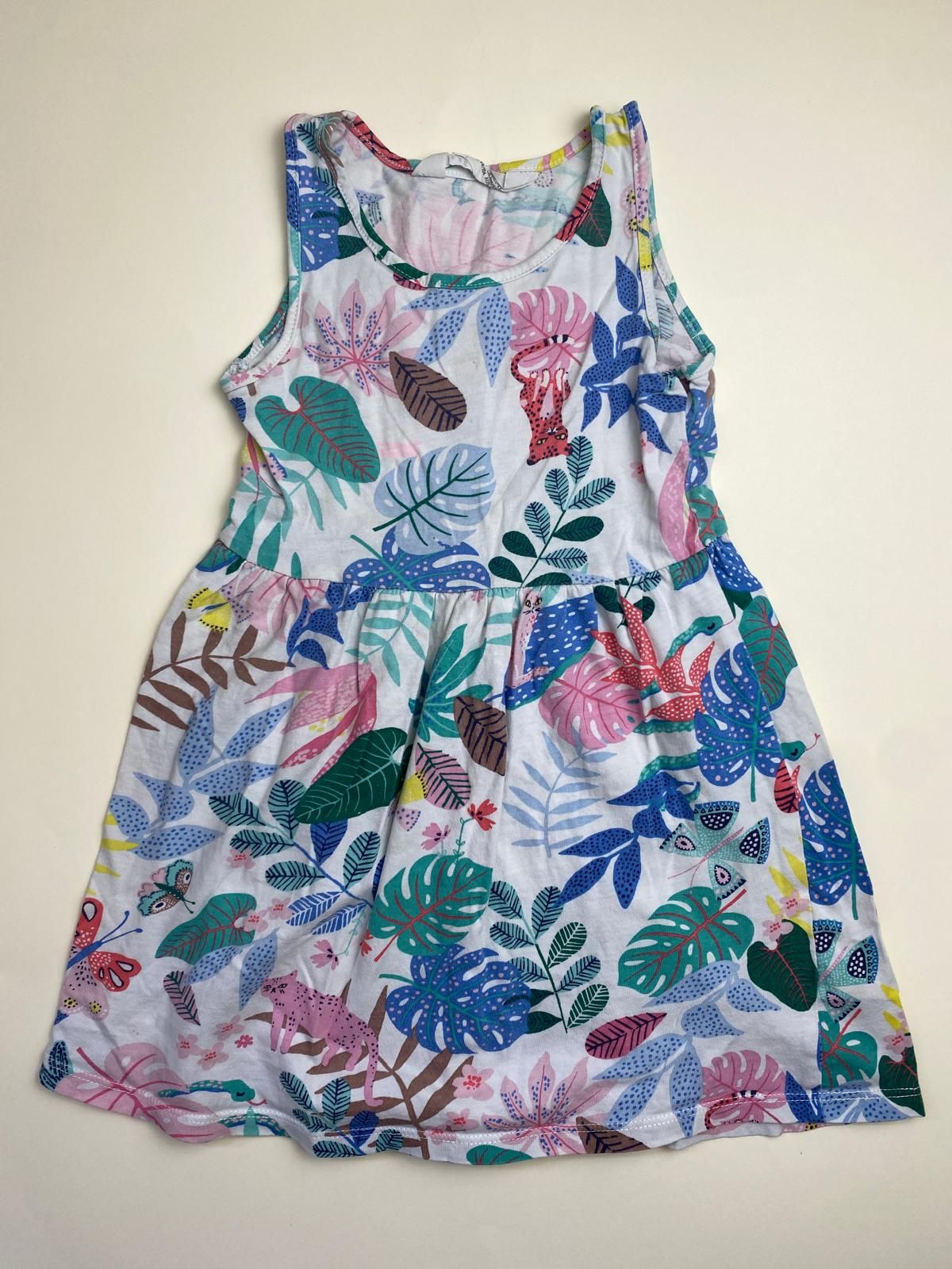 Vestito estivo bambina con stampa tropicale