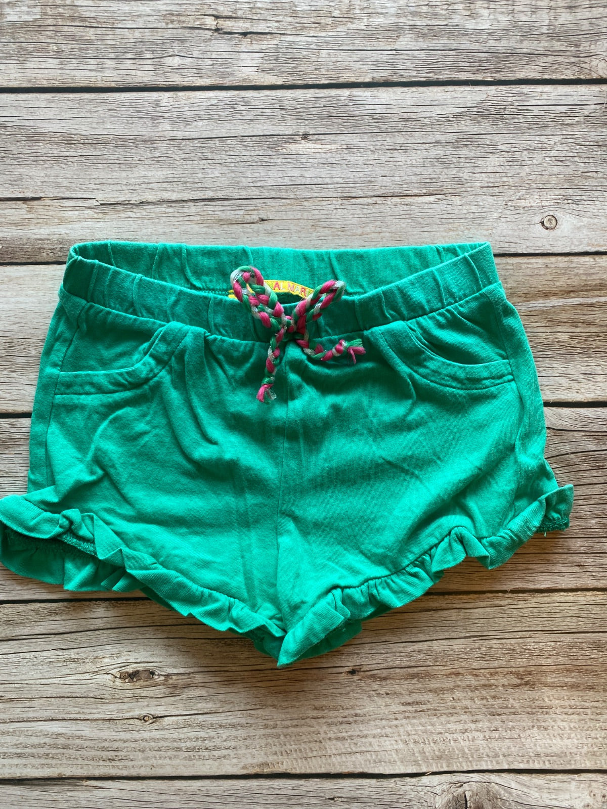 Shorts Bambina Verdi con Volant