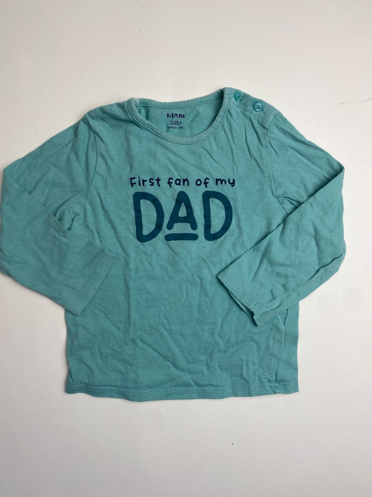 Maglietta a maniche lunghe bambino Kiabi "First fan of my DAD"