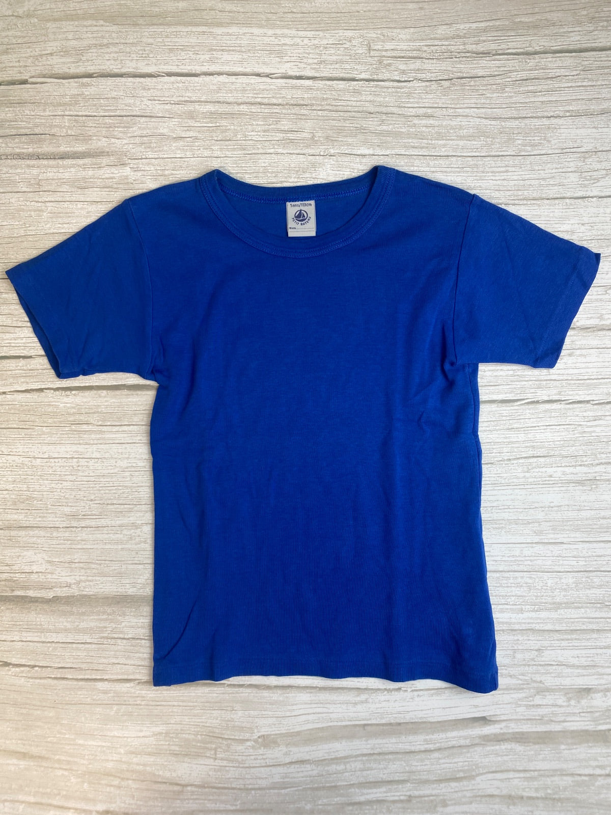 Maglietta blu a maniche corte Petit Bateau