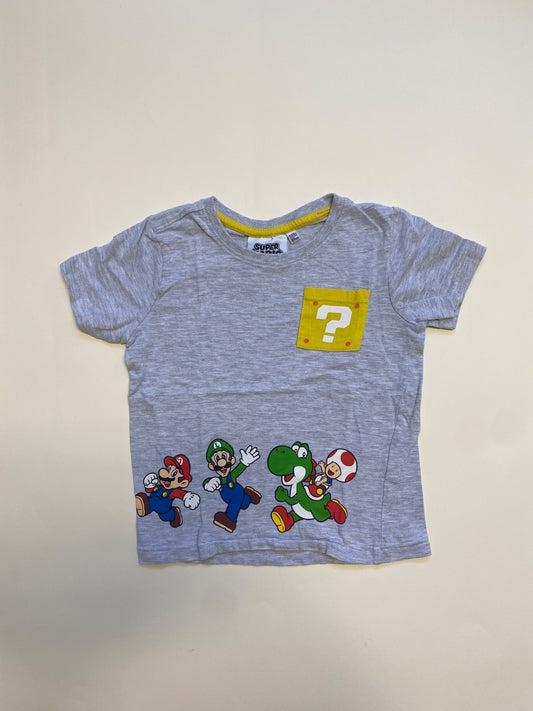 Maglietta Bambino Super Mario Grigia con Taschino