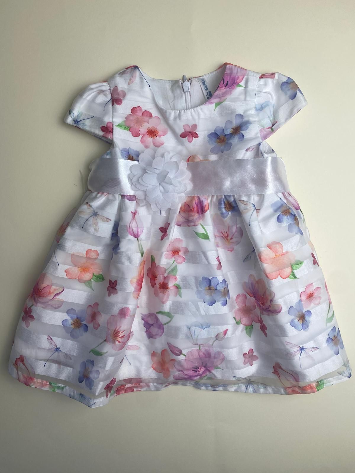 Vestito Elegante da Bambina con Fascia e Fiori