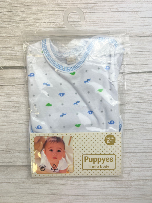 Body neonato Puppyes fantasia dinosauri e stelle