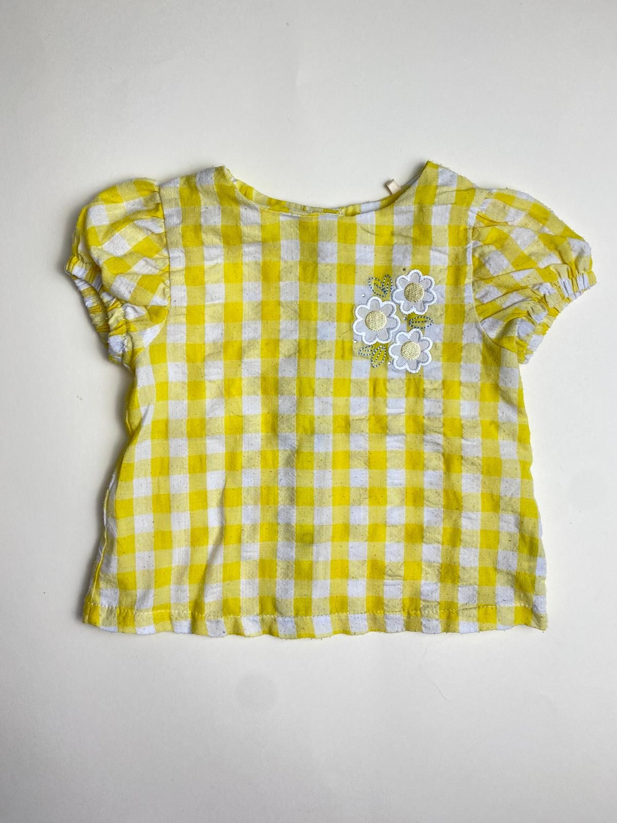 Camicia Bambina a Quadretti Vichy Gialli