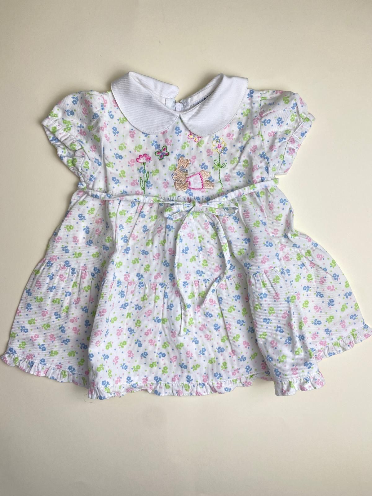 Vestito neonata floreale maniche corte
