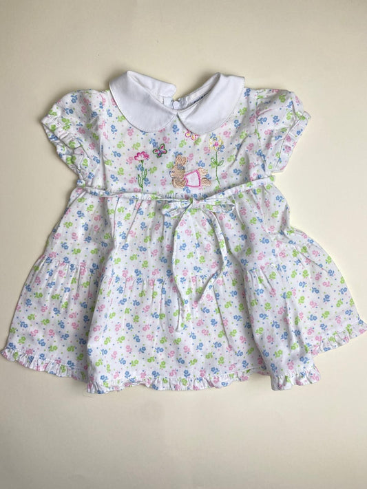 Vestito neonata floreale maniche corte