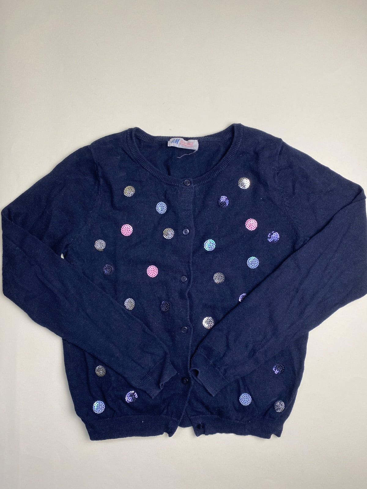 Cardigan H&M blu con paillettes colorate
