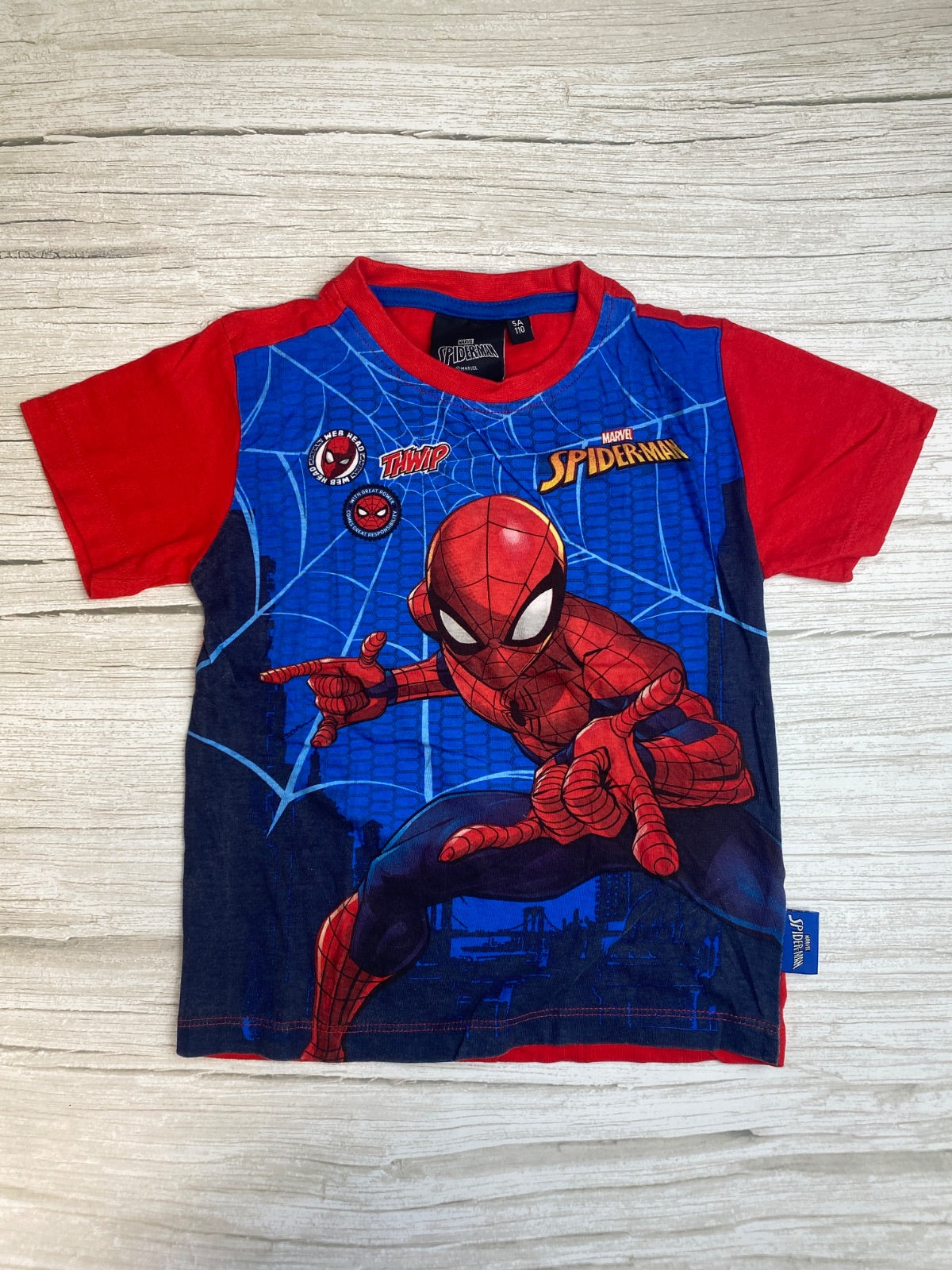 Maglietta Bambino Spider-Man Marvel Rossa e Blu