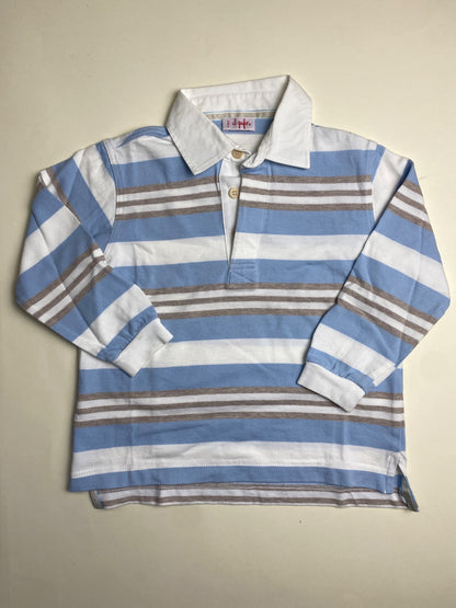 Polo a maniche lunghe a righe per bambino - piccole macchie lavabili