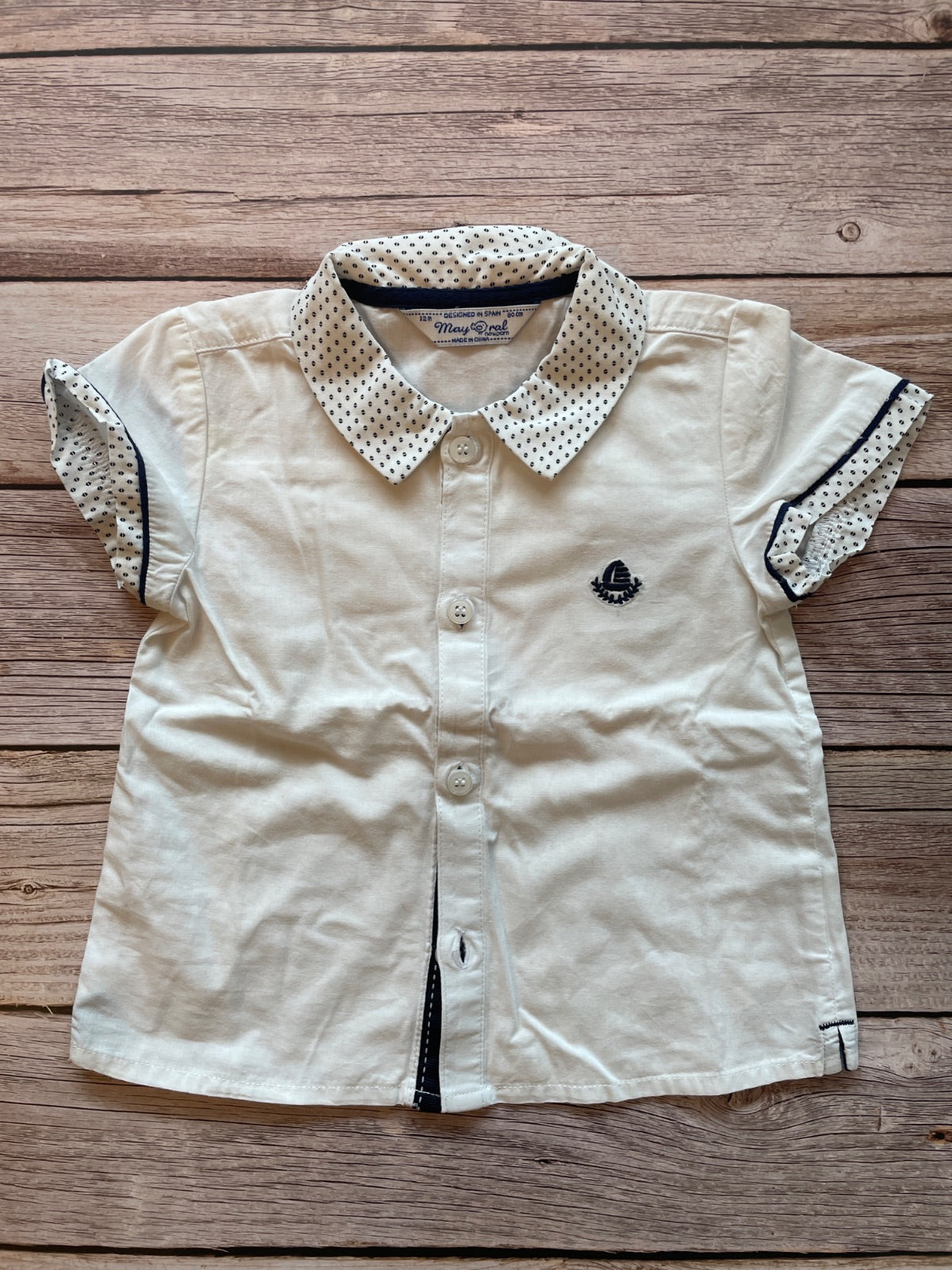 Camicia bianca a maniche corte per bambino Mayoral