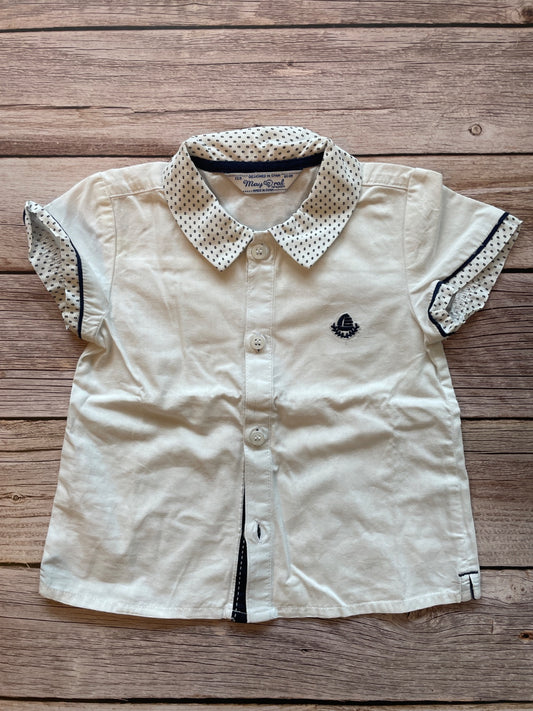 Camicia bianca a maniche corte per bambino Mayoral