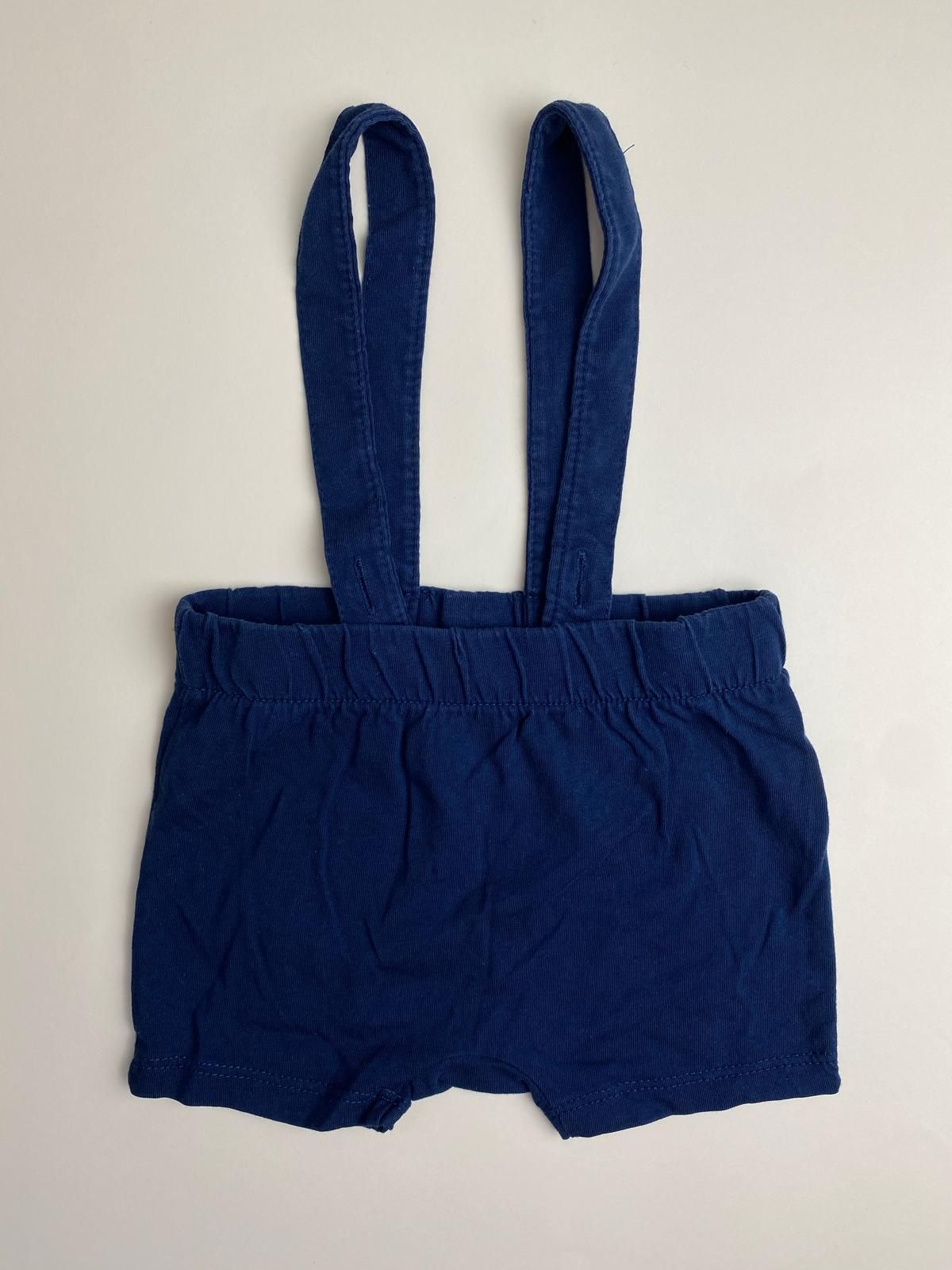Salopette corta blu per neonato