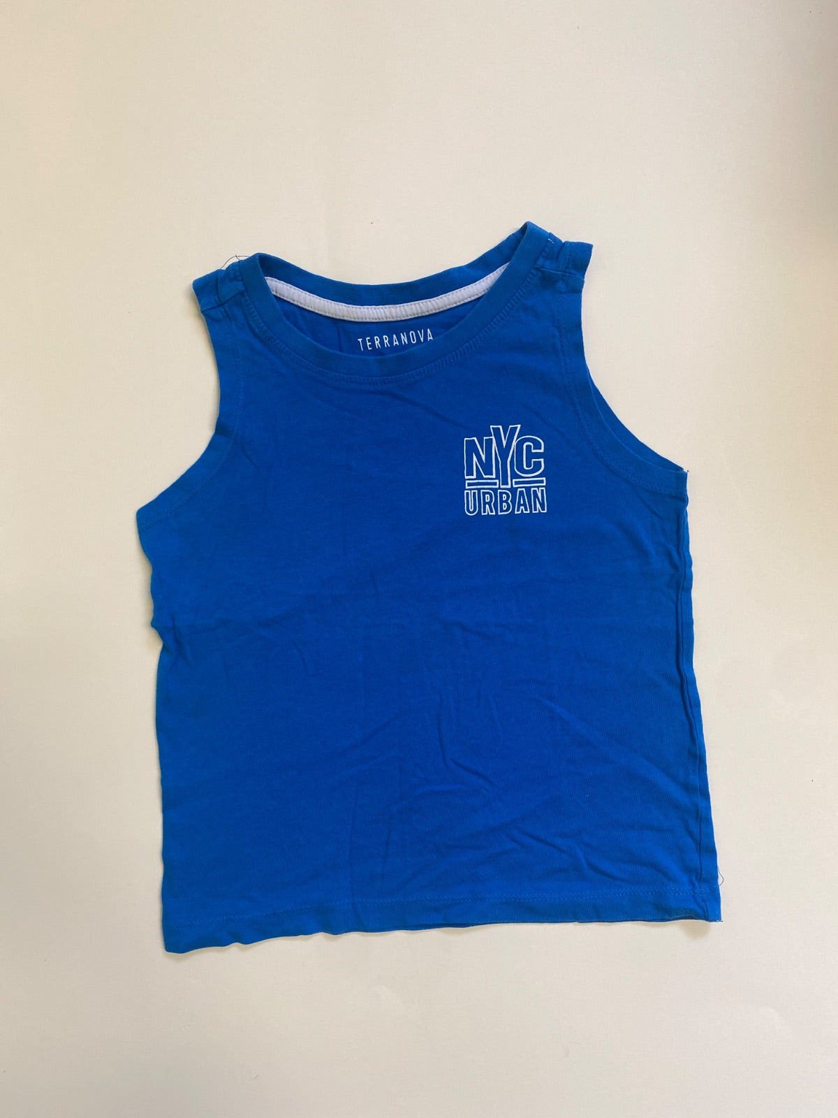 Canotta blu Terranova con stampa NYC URBAN