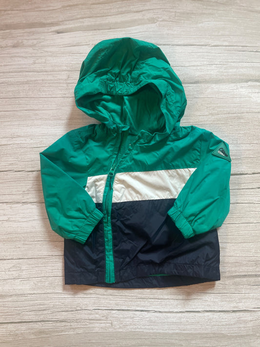 Giacca a vento per bambino tricolore con cappuccio