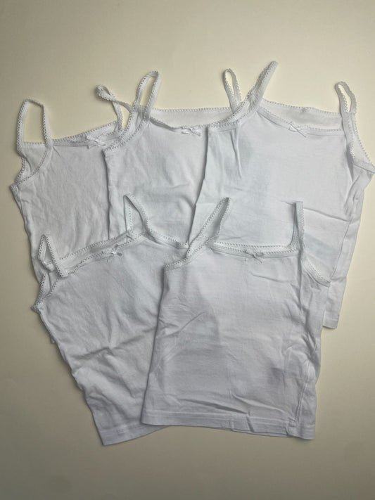 Set di 5 Canottiere Intime Bianche