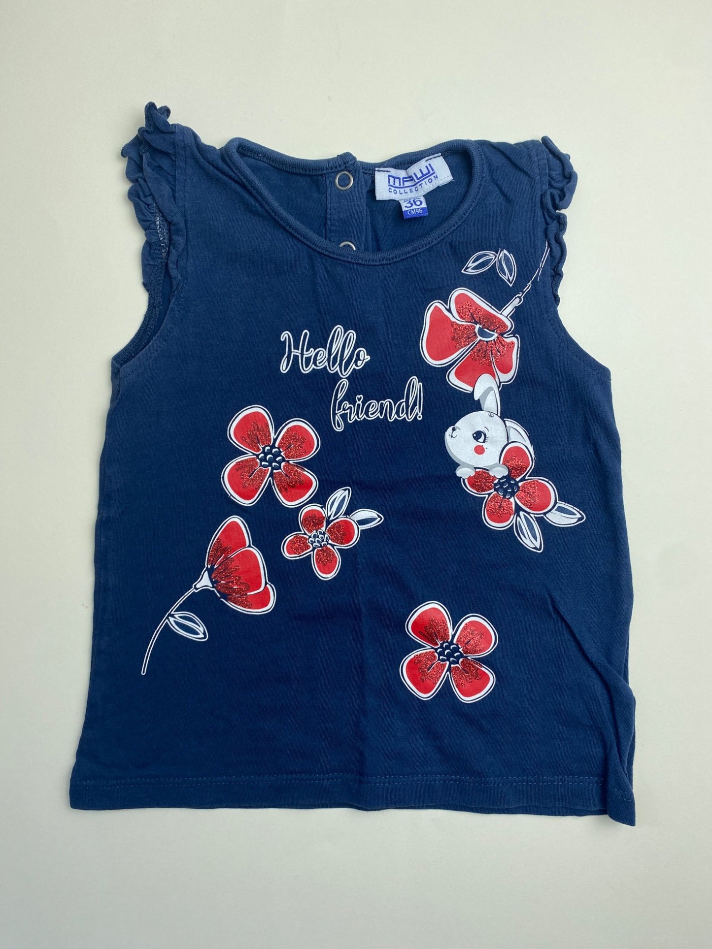 Maglietta Bambina Blu con Stampa