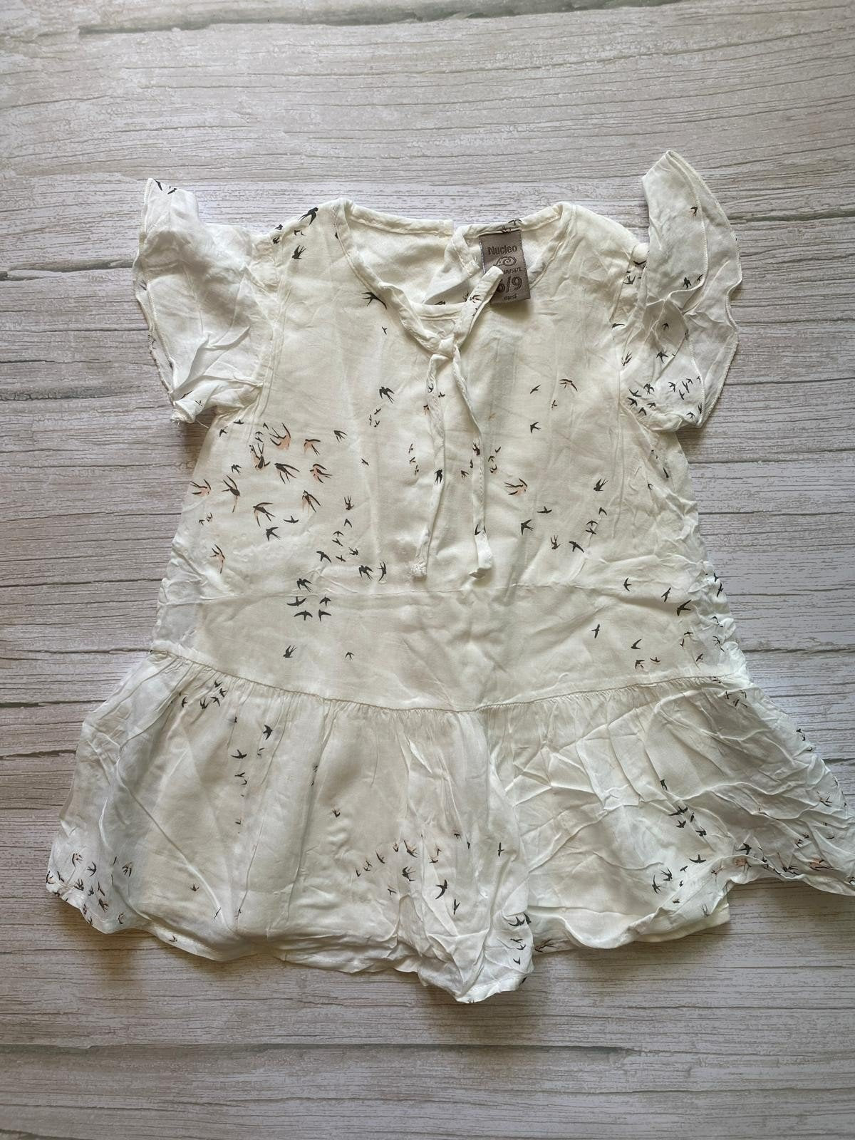 Vestito neonata bianco con stampa 