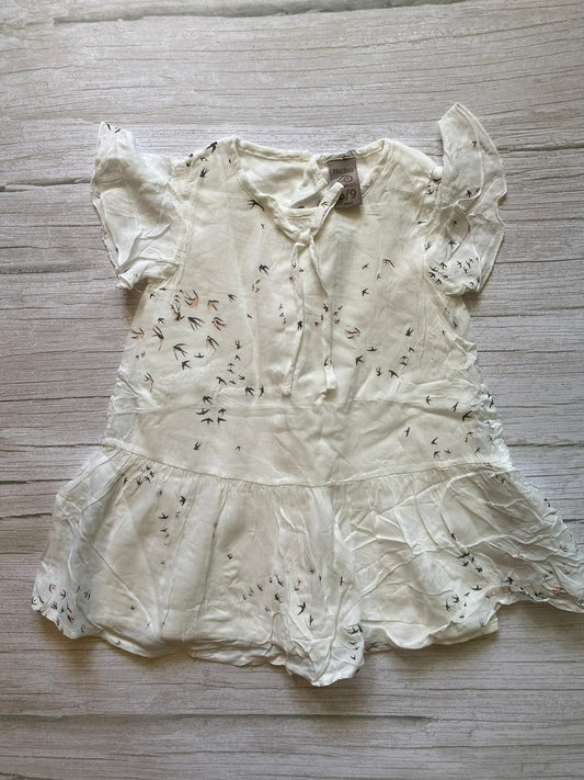 Vestito neonata bianco con stampa 