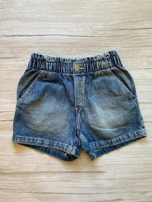 Shorts in denim con elastico in vita