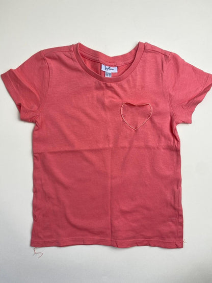Maglietta rosa corallo con maniche corte