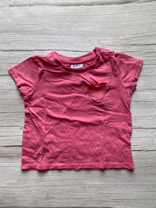 T-shirt Rosa Bambina Maniche Corte