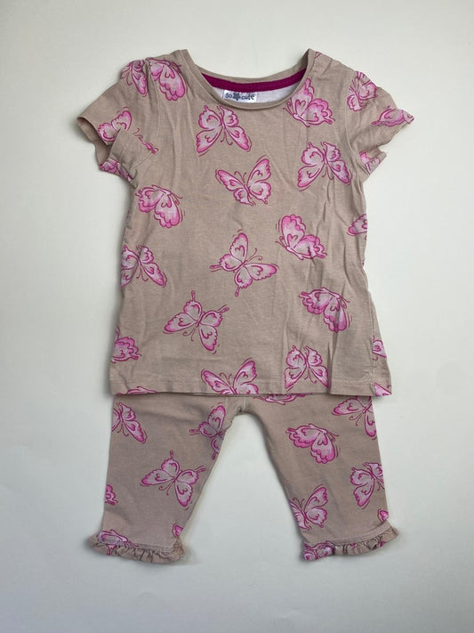 Completo Bambina Maglietta e Legings con Stampa Farfalle