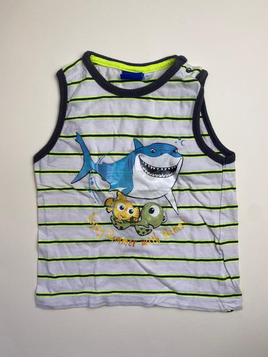 Canotta bambino a righe con stampa Nemo 