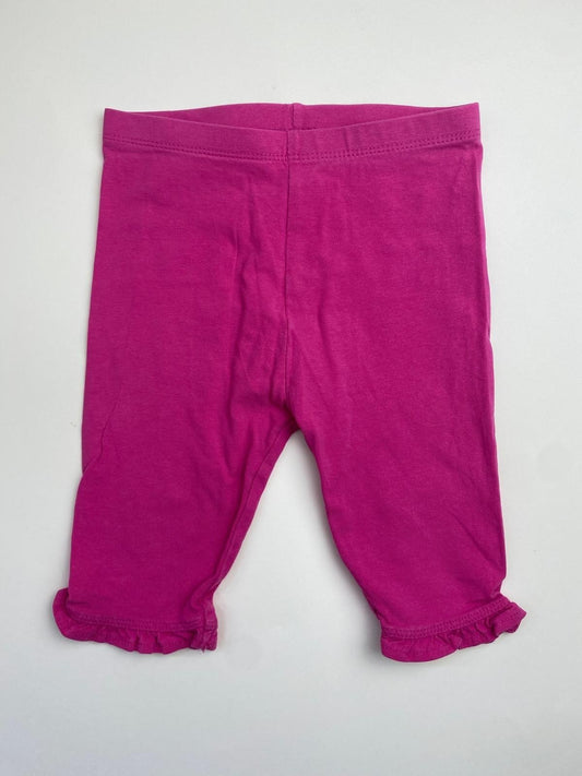 Leggings neonata fucsia con volant